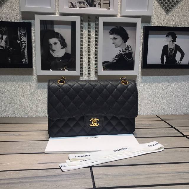 25.5*15.5*7 独家背景实拍Chane* Cf2.55经典 1112#市面最顶级版本 最新细球纹原厂小牛皮 内里配顶级羊皮