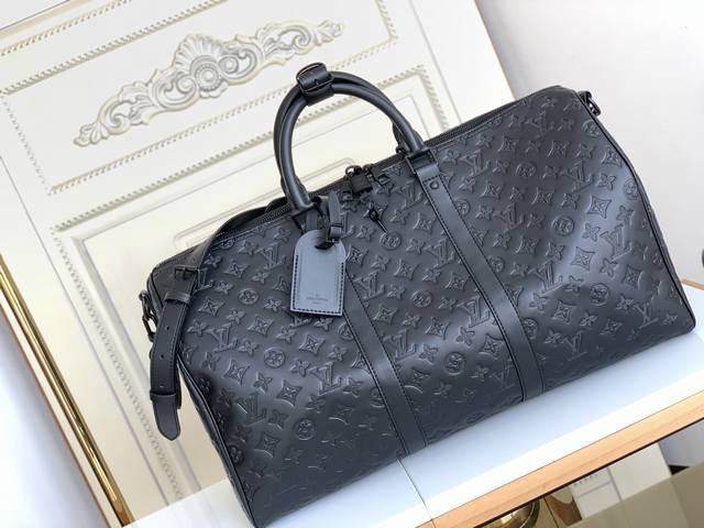 出厂价P 顶级原单 半钢五金 动态芯片 M44810本款 Keepall BandoulièRe 50 旅行袋为 Monogram Shadow 皮革铺陈全幅 出厂价P 顶级原单 半钢五金 动态芯片 M44810本款 Keepall BandoulièRe 50 旅行袋为 Monogram Shadow 皮革铺陈全幅