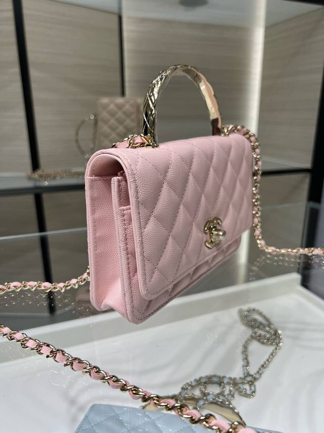 chanel 25S 新款 手柄Woc Coco Crush菱格纹手柄 柔润小牛皮 A P5950Y 19Cm