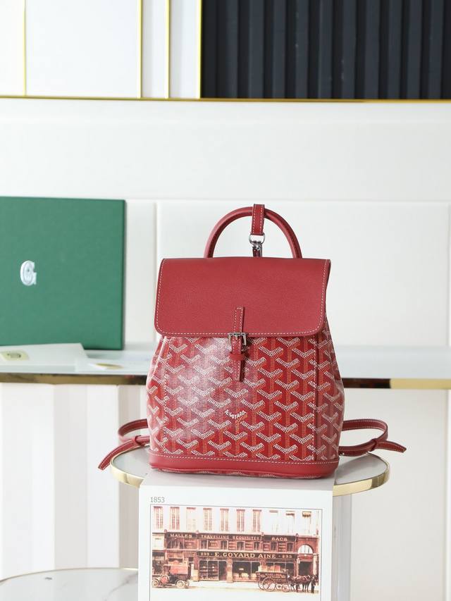 原厂皮 特级品质 原厂货 Goyard Aln迷你 双肩包纽扣款送原版礼品盒升级版说明书丝带 Aln迷你双肩包是浓缩的Aln中号版，注重模和多功能性，设有一组巧