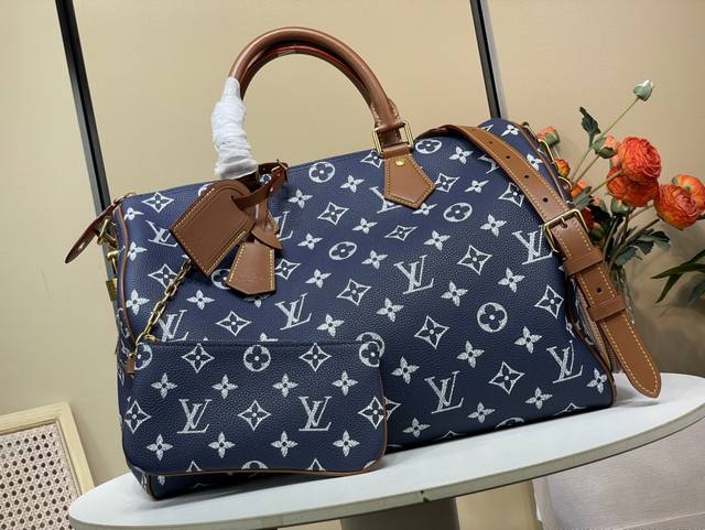 顶级原单复刻独家实拍 Speedy P10 BandoulièRe40手袋 M24418 蓝色 M24417绿色 M24419黄色 M24420红色 M2442