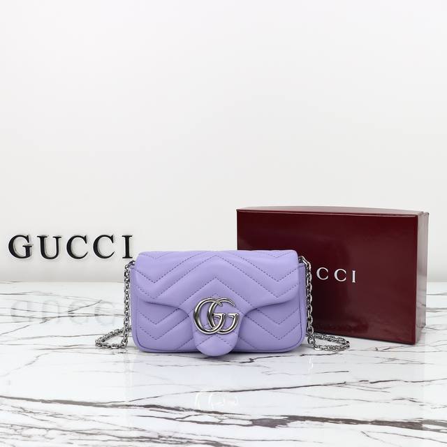 专柜品质 原厂皮 款号841290浅紫尺寸 宽16.5X高9.5X侧宽4.5 现货出货