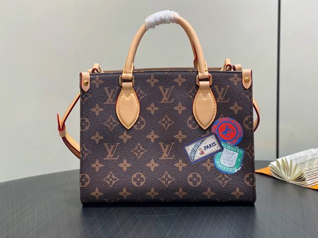 出厂价p 顶级原单 M01900老花 徽章四方包 Onthego Mon Monogram 小号手袋 Mon Monogram Jm系列为 Monogram 帆