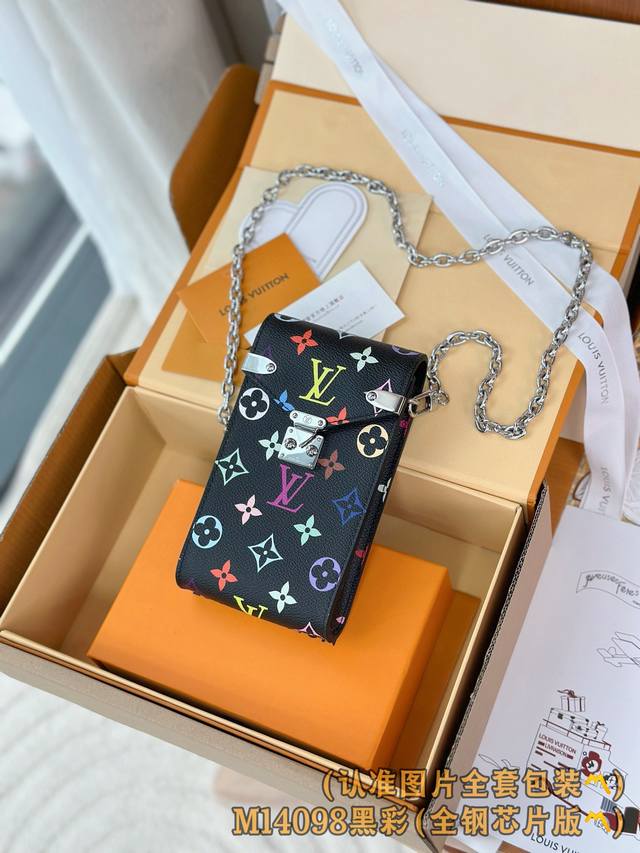 出厂价p M14098 黑彩 A级全钢 个性化定制版 163变码 Lv X Tm phone pouch M Tis 獨特復刻版Louis Vuitton X