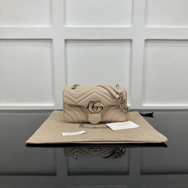 Gucci新款专柜品质 顶级原单货 原厂皮 原厂五金 实物实拍 款号 837280浅粉 羊皮 尺寸 W22Xh12.5Xd6Cm