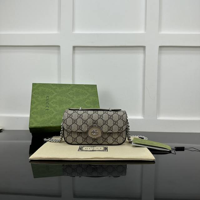 出货了 Gucci新专款柜品质 顶级原单货 原厂皮 原厂五金 实物实拍 款号:760194杏卡其 配礼盒 尺寸:W18.5Xh10X4Cm