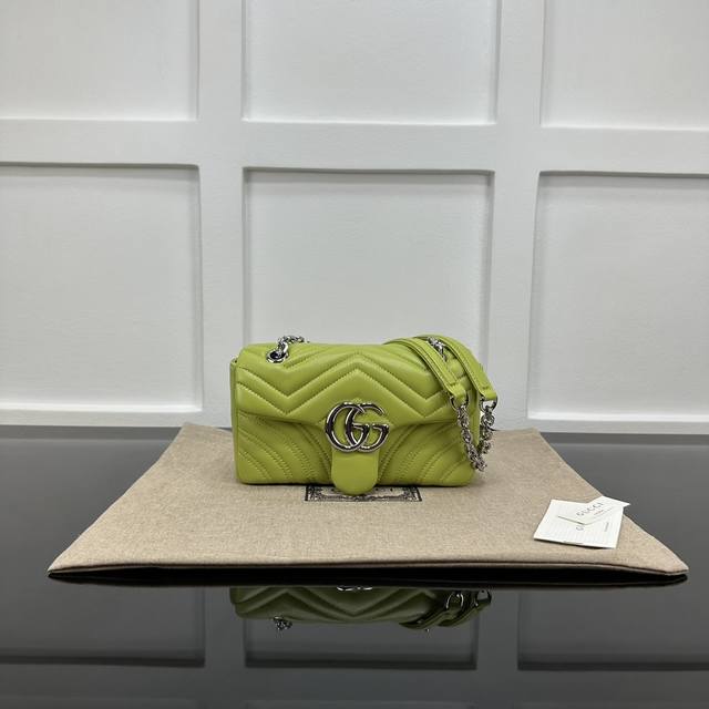 Gucci新款专柜品质 顶级原单货 原厂皮 原厂五金 实物实拍 款号 837280柠檬黄 羊皮 尺寸 W22Xh12.5Xd6Cm