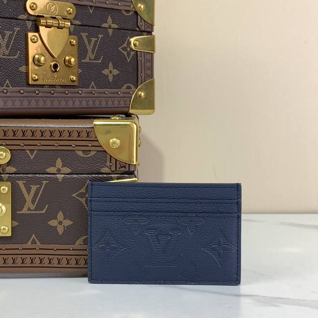 顶级原厂 M14789深蓝色全皮压花 卡包钱包 porte Cartes Double 卡片夹 用Monogram Eclipse Reverse帆布材料精心制 顶级原厂 M14789深蓝色全皮压花 卡包钱包 porte Cartes Double 卡片夹 用Monogram Eclipse Reverse帆布材料精心制