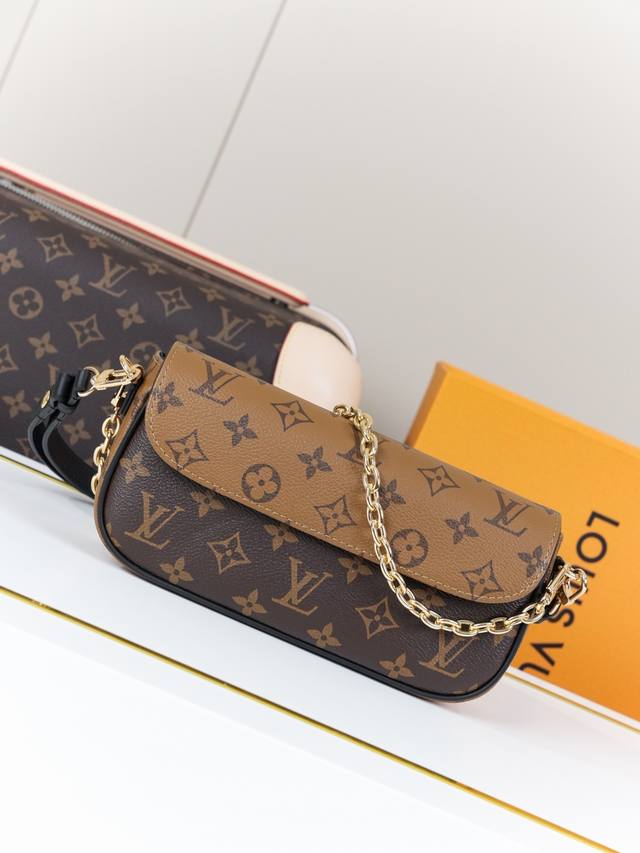 动态163C01芯片 M26587黄花 顶级原单 独家背景实拍 本款 Wallet On Chain Ivy 手袋取材 Monogram Reverse 帆布