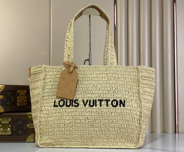 顶级原厂 Summer Shopper Tote 中号手袋 M14458 编织 拉菲草 本款 Shopper Tote 手袋以淡雅拉菲草洋溢夏日气息 巧妙映衬正