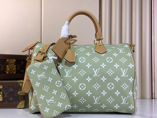 顶级原厂 Speedy p10 Bandouli Re40手袋 M24417绿色 M24418蓝色 M24419黄色 M24420红色 M24422棕色 M24