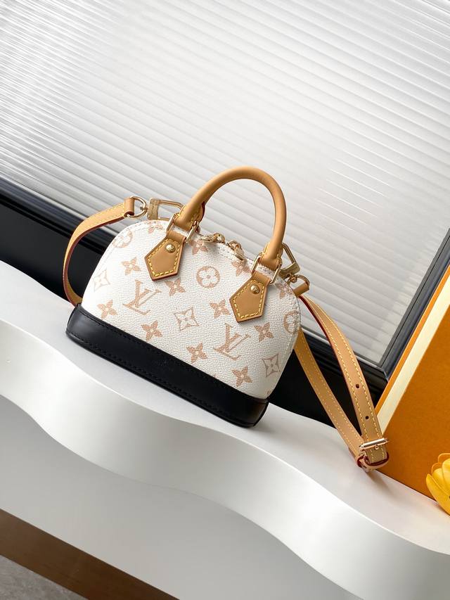 动态163C01芯片 顶级原单加强版 M46895白彩 迷你贝壳包 顶级原单实拍 M82717老花对版 对花M46895 本款 Nano Alma 手袋浓缩 A