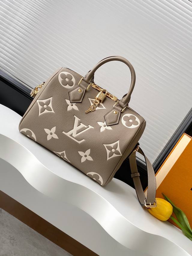 动态163C01芯片 顶级原单加强版 M58947 黑色 M58948白 M58949杏M58947黑印Speedy Bandouli Re 25 手袋于 秋季