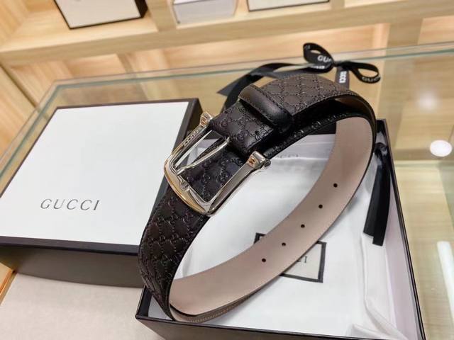 古奇 G家 正版开模经典版纹内衬进口原版皮底 精密电镀五金扣 3.8Cm 针扣休闲商务 回头率超高的一款