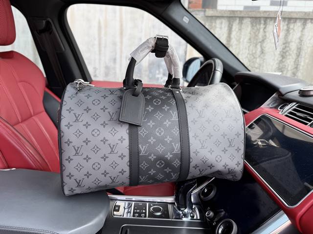 高端货 新款 Louis Vuitton Lv旅行袋路易威登旅行袋 M45392 Louis Vuitton Keepallbandouli Re 45 老花拼