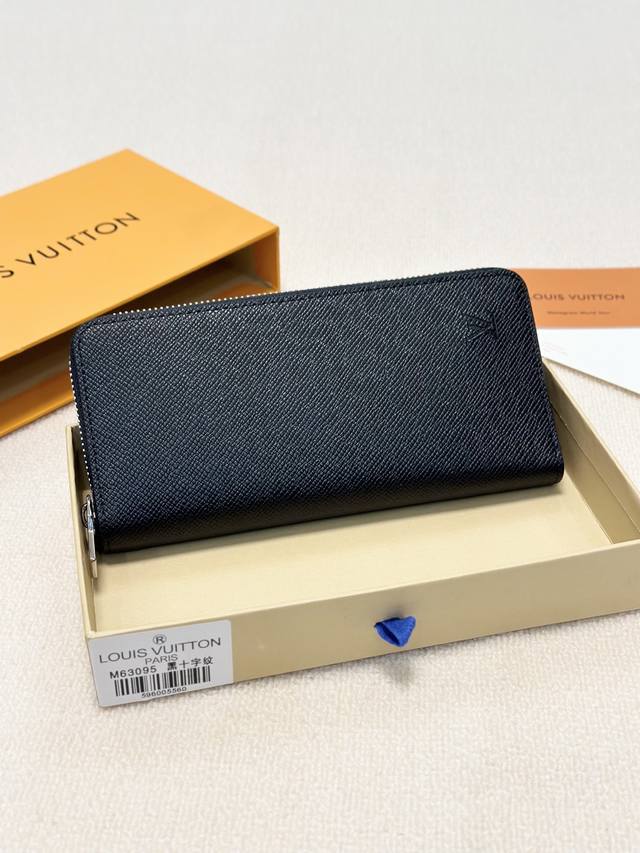 颜色 十字纹黑尺寸 20X10实拍Lv专柜精典全开单拉链钱包 原版品质原版五金配件永不过时人手必备款