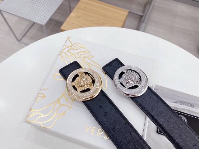 范思哲-纯牛皮 高档货 纹路清晰 手感超好 炸街 宽度:3.8厘米 配套美国Simon-全套包装 正品一致的吊牌全套 包装 配纸袋 礼品盒 亲们下单一定备注腰围