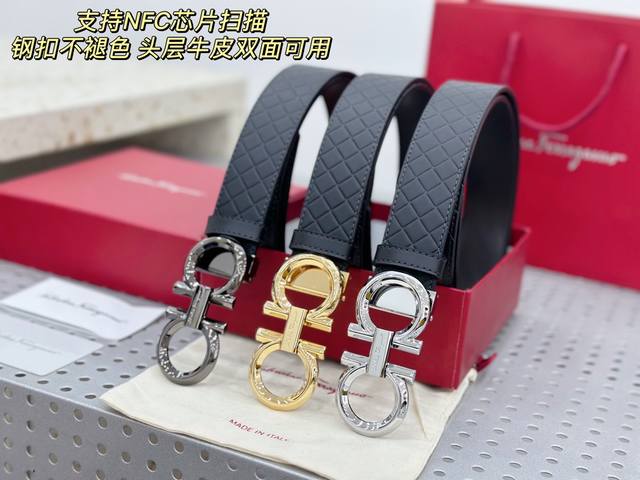 支持Nfc扫描 顶级原单 菲拉格慕 重新打造了其最具有代表性的标志之一 将手工艺者的技艺和现代的风格融合在一起 Gancini Iconic 的风格 永恒的优雅