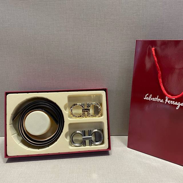 salvatore Ferragamo菲拉格慕 3.5Cm定制款男士皮带 自行选择搭配 双面头层牛皮 真材实料 很有质感 时尚经典不失风范 可自行裁剪