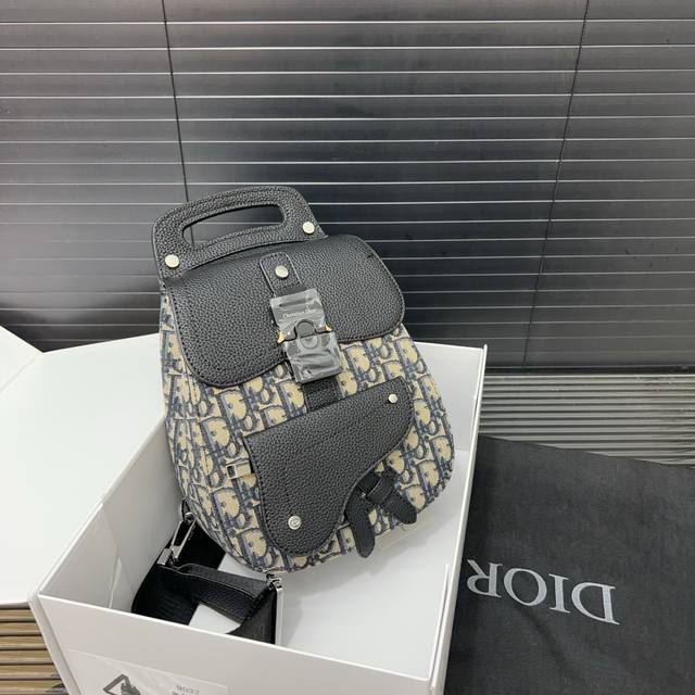 Dior 迪奥 gallop系列 提花刺绣帆布胸包 男女大容量单肩斜挎包 经典百搭 实物拍摄 原厂原版面料 配送防尘袋 19 X 28Cm