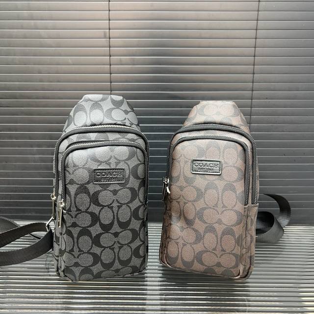 Coach 蔻驰 印花胸包 斜挎单肩包 日常出行必备 采用原版面料 实物拍摄 配送防尘布袋 28 X 16 Cm