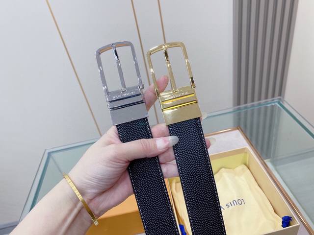 针扣 宽度3.4 休闲商务款 为全球最大的高级时尚控股公司以传统手工设计和款式新颖誉满全球 此款采用纯牛皮 随心驾驭[奸笑] 附带原版包装