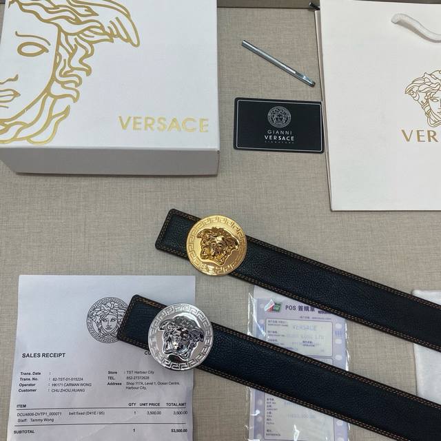 品牌 范思哲 等级 定牛制皮 新开款模 带宽3.8厘米.油精边致 电车脑线 实物摄拍无修饰 上身效果超好 配专柜套全包装.送礼自首带选 送眼打针 扣头 钢扣 长