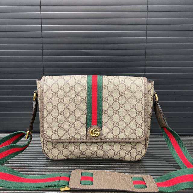 Gucci 古奇 gg Ophidia 邮差包 翻盖单肩包 经典百搭 实物拍摄 原厂原版面料 配送防尘袋 28 X 22 Cm