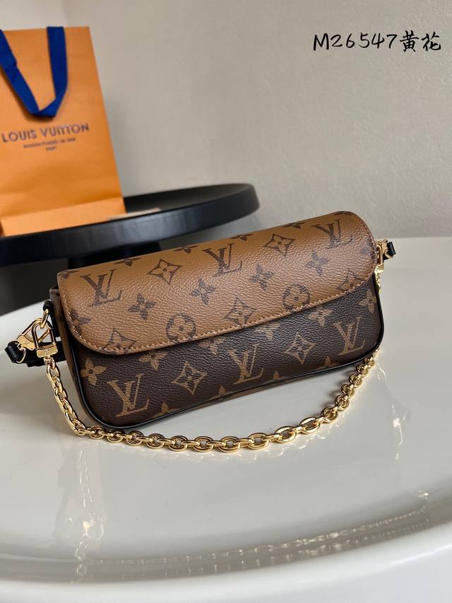 工厂p价 M26587芯片版 M26547黄花 M81911 Wallet On Chain Ivy 手袋取材 Monogram 帆布 灵感源自 2000 年代