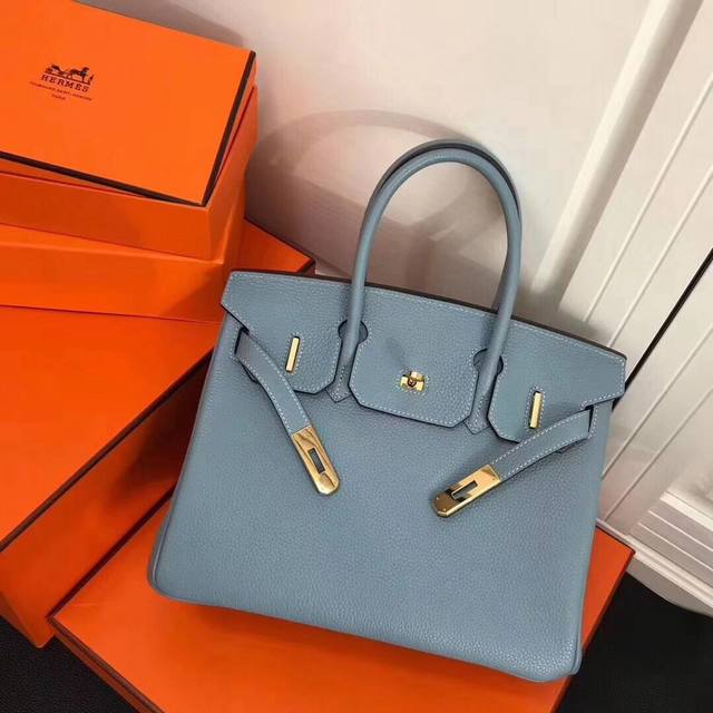 头层牛皮 小号 中号 大号 Herm-爱马 皮料升级Herm S-Birkin爱马仕铂金拼色女包 市场独家品质采用进口牛皮 高端五金精致做工独家实物拍照25Cm