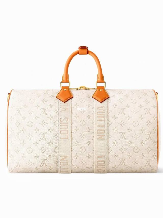 路易威登 M23174 旅行袋系列 Keepall Bandouli Re 50 旅行袋 渐变渐变白三彩 本款 Aly Keepall Bandouli Re