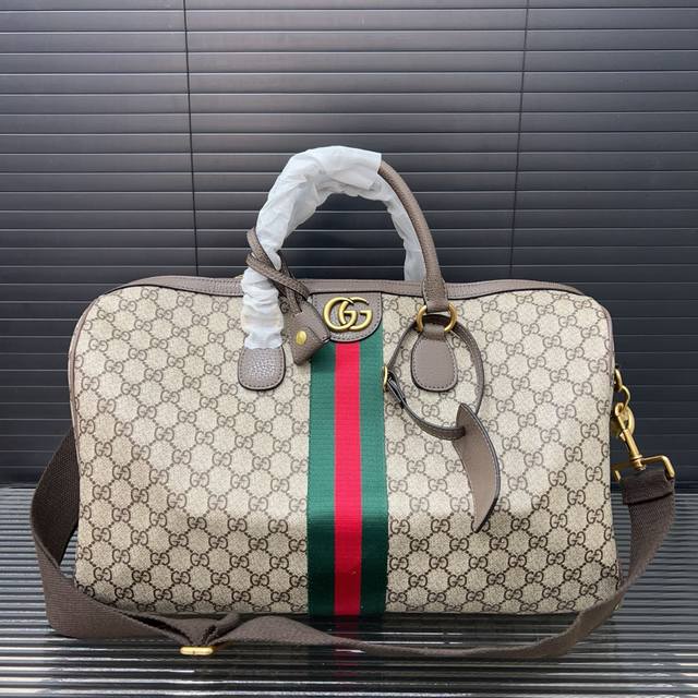 Gucci 古奇 gg Ophidia旅行袋 机场包 斜挎手提包袋 休闲百搭 实物拍摄 原厂原版面料 配送防尘袋 45 X 28 Cm