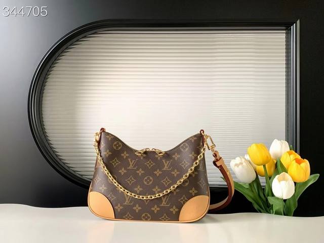 M45832 M45831 Boulogne 手袋Boulogne 手袋取材经典 Monogram 帆布 配有双拉链和可容纳 Iphone 12 pro 手机的