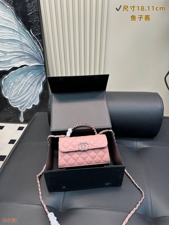 配全套礼盒 香奈儿Chane23p Kell手柄包真的超美香奈儿今年颜值美貌实用并存的一只包包 实物超级美一整个爱住V 白色荔枝皮再也不用担心刮花磨损和染色的问