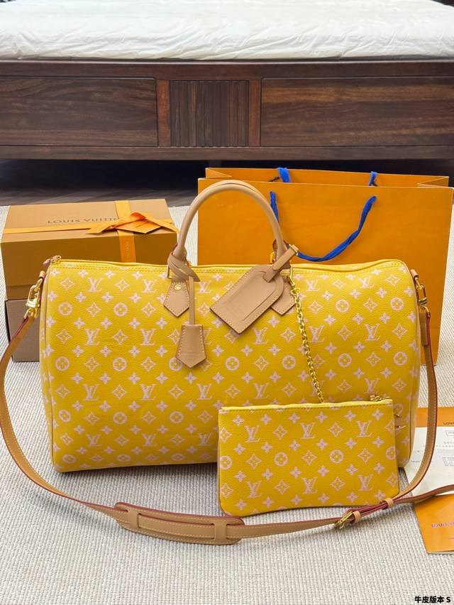 牛皮版本 lv Speedy p60 Keepall50苹果绿斜挎手提包 家人们谁懂啊 25年新款来了~清新薄荷绿搭配经典Monogram图案 高级又亮眼 走哪