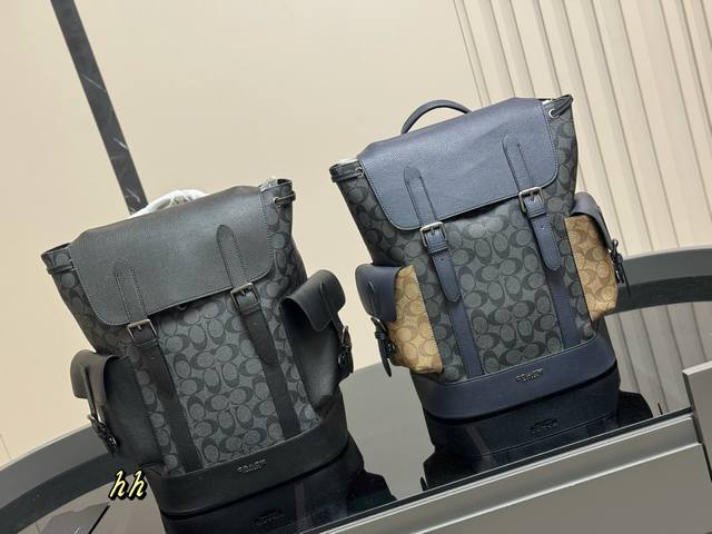 size 29.44Cm 蔻驰男士双肩包 台湾进口牛皮 超高清五金Logo标志 专用里内里 直男必备款 这个必须种草