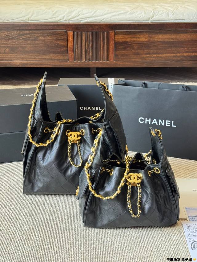 牛皮版本 鱼子纹 chanel 25S 牛皮Hobo流浪包 香奈儿 Chanel 牛皮刺绣购物袋出货 超级柔软 亲感特别好 内里采用同质量牛皮料 超级好物 等你