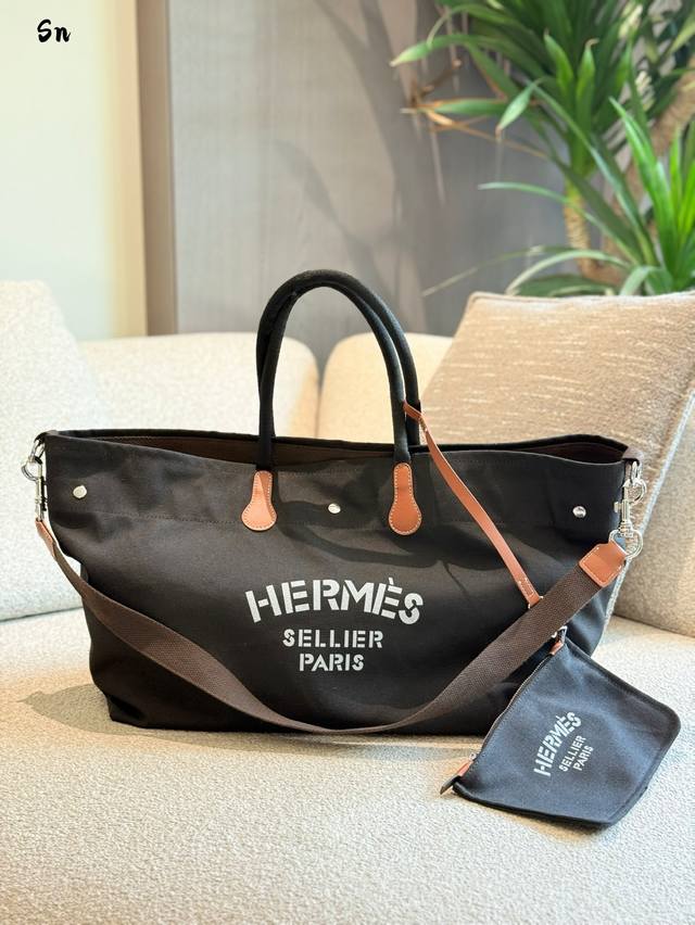 爱马仕帆布购物袋45Cm