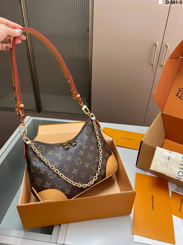 芯片版本 lv 牛角包 vintage 经典单肩包 单肩斜挎都无敌好看百搭 d-391-3尺寸28 17折叠盒飞机盒