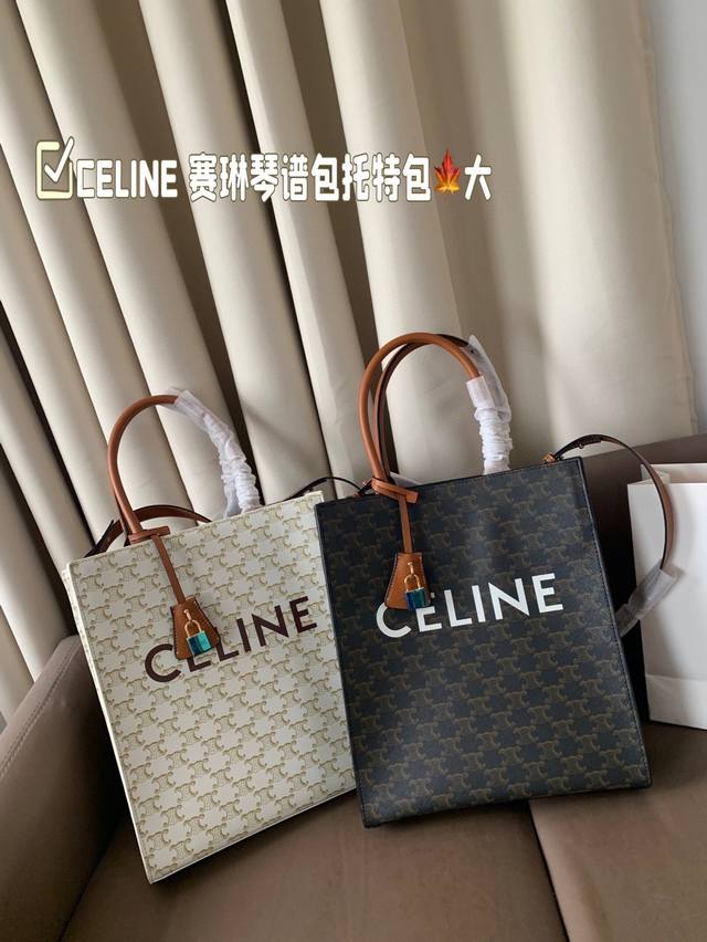 大号 配盒 size:28 33 celine 赛琳老花琴谱包托特包 外形设计百看不厌 性价比超高 摸起来质感超好 斜挎手拎都可爱 性价比很高 背上就是可爱精