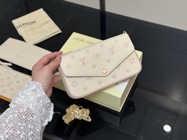 配折叠盒 size 22*13Cm lv 三件套 最好用最方便的一款 三合一包包 质量全面升级 原版布内里