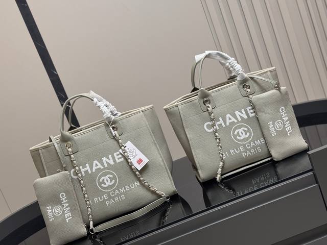 无盒 尺寸 38*30Cm 大 33*25Cm 小 香奈儿 牛仔沙滩包 安排 安排 今年出的这个沙滩包可太好看了 水洗做旧款更加有高级感