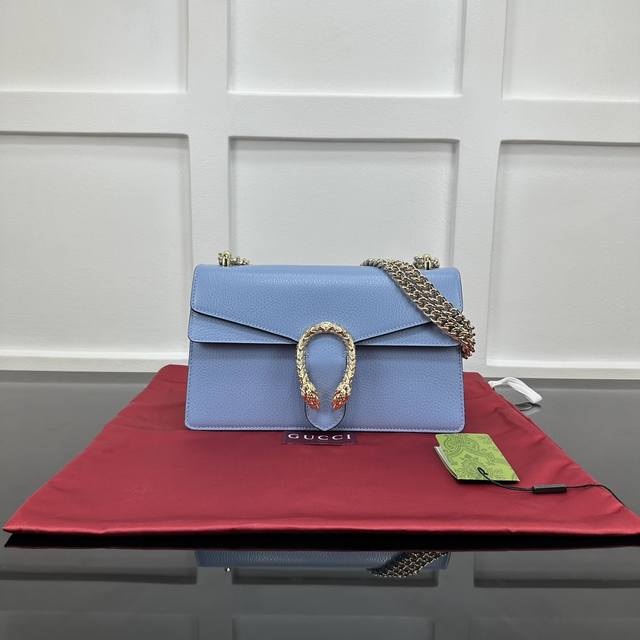 新品 Gucci新款！专柜品质，顶级原单、原厂皮、原厂五金，实物实拍！795005浅蓝 尺寸：W28Xh16Xd10.5Cm，