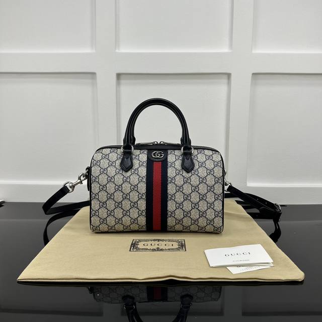 Gucci新款专柜品质，顶级原单货，原厂皮、原厂五金、实物实拍，款号：772061蓝胶 尺寸：W26.5Xh17.5Xd14Cm，