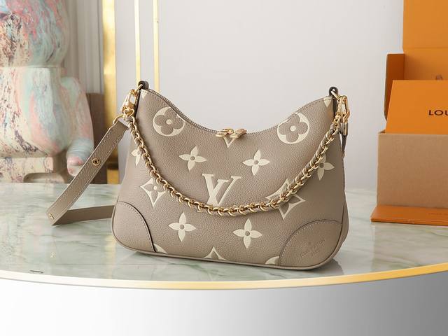 出厂价P 顶级原单 独家实拍 M13224灰色丝印 全皮压花 链条包牛角包系列 Korea Pre-Launch 手袋 本季的布洛涅 Boulogne 包，以M