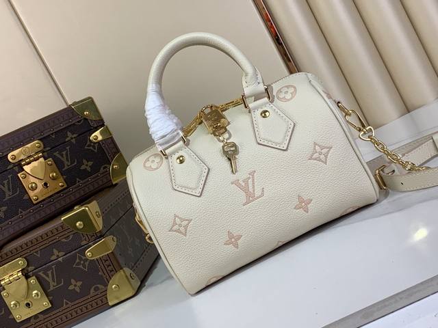 出厂价P 顶级原单复刻独家实拍 Speedy BandoulièRe 20 手袋 M14291 奶杏色 提花 焕新品牌经典 Monogram Empreinte