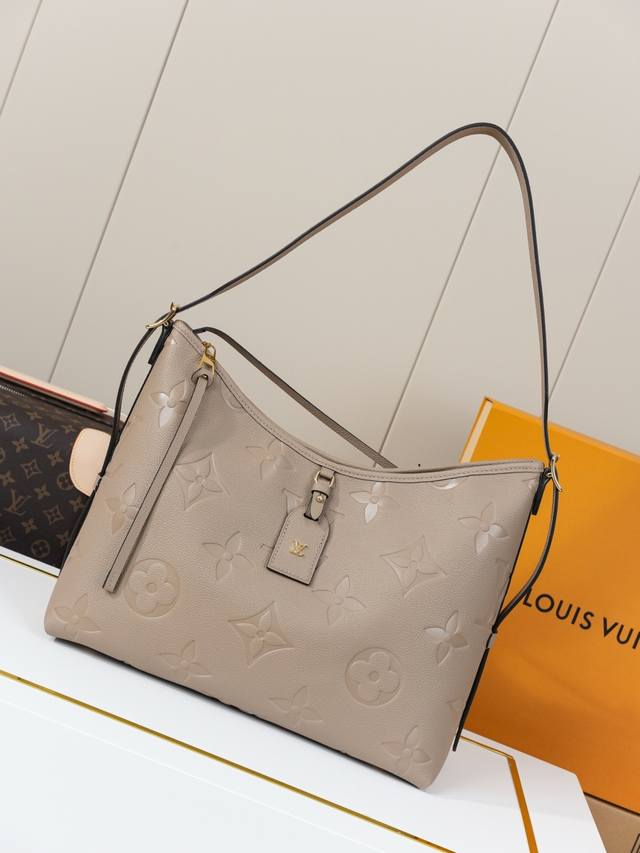 动态163C01芯片 M46292杏大号 顶级原单 独家背景实拍 本款 Carryall 中号手袋取材 Monogram Empreinte 压纹皮革，以柔软质