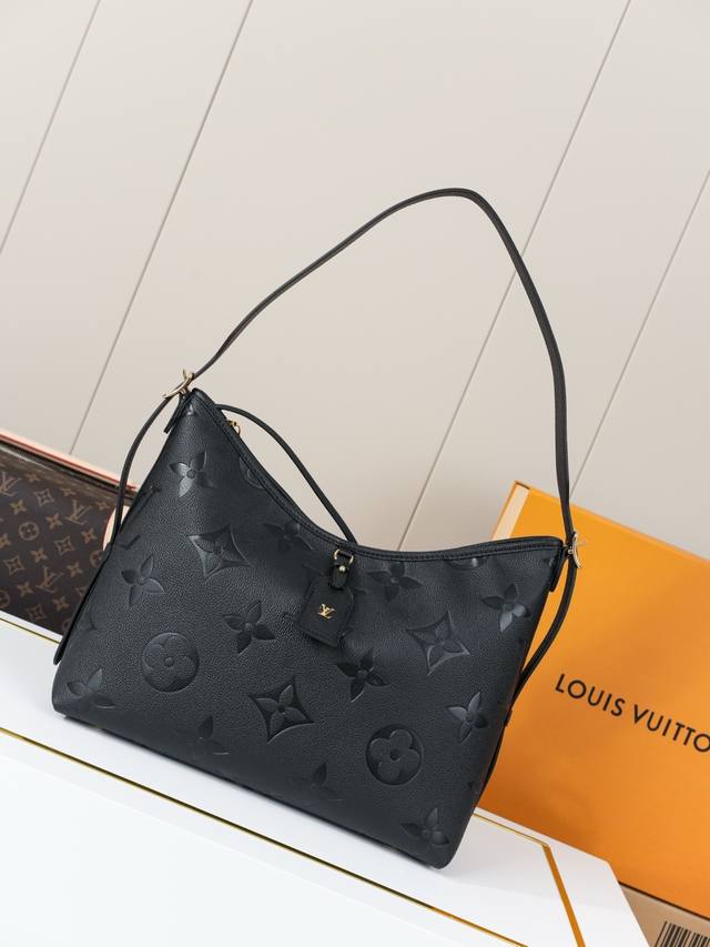 动态163C01芯片 M46289黑压大号 顶级原单 独家背景实拍 本款 Carryall 中号手袋取材 Monogram Empreinte 压纹皮革，以柔软