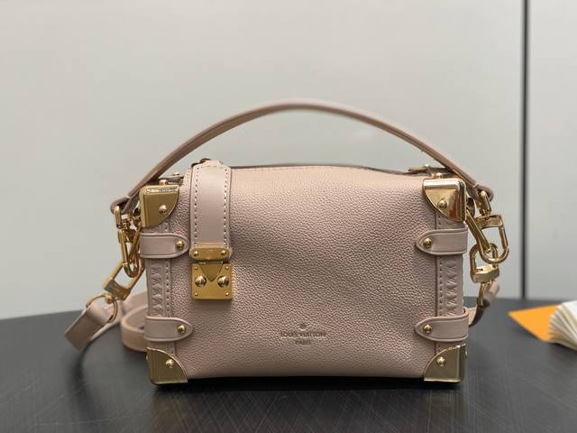 出厂价P 顶级原单 M23915米白色 全皮软盒子包 Side Trunk Pm 手袋 M83080 黑色 M25067 蓝色 M23818棕色 M23915