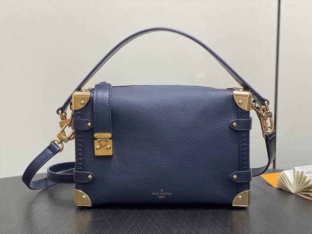 出厂价P 顶级原单 M25160宝蓝色 全皮软盒子包 Side Trunk 中号手袋 M25160 15226新宝蓝色 M15226 创意总监 Nicolas